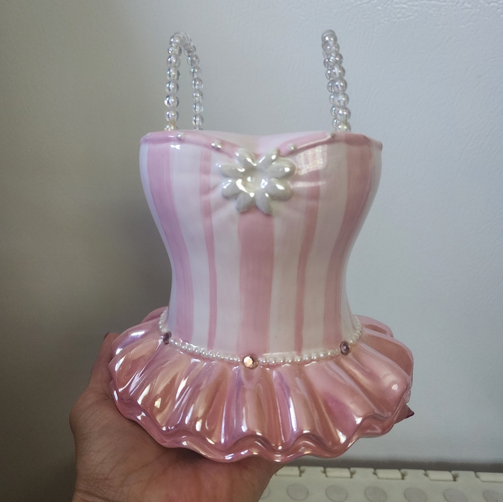 RUSS PEARLS AND RHINESTONES BALLERINA DRESS BANK.